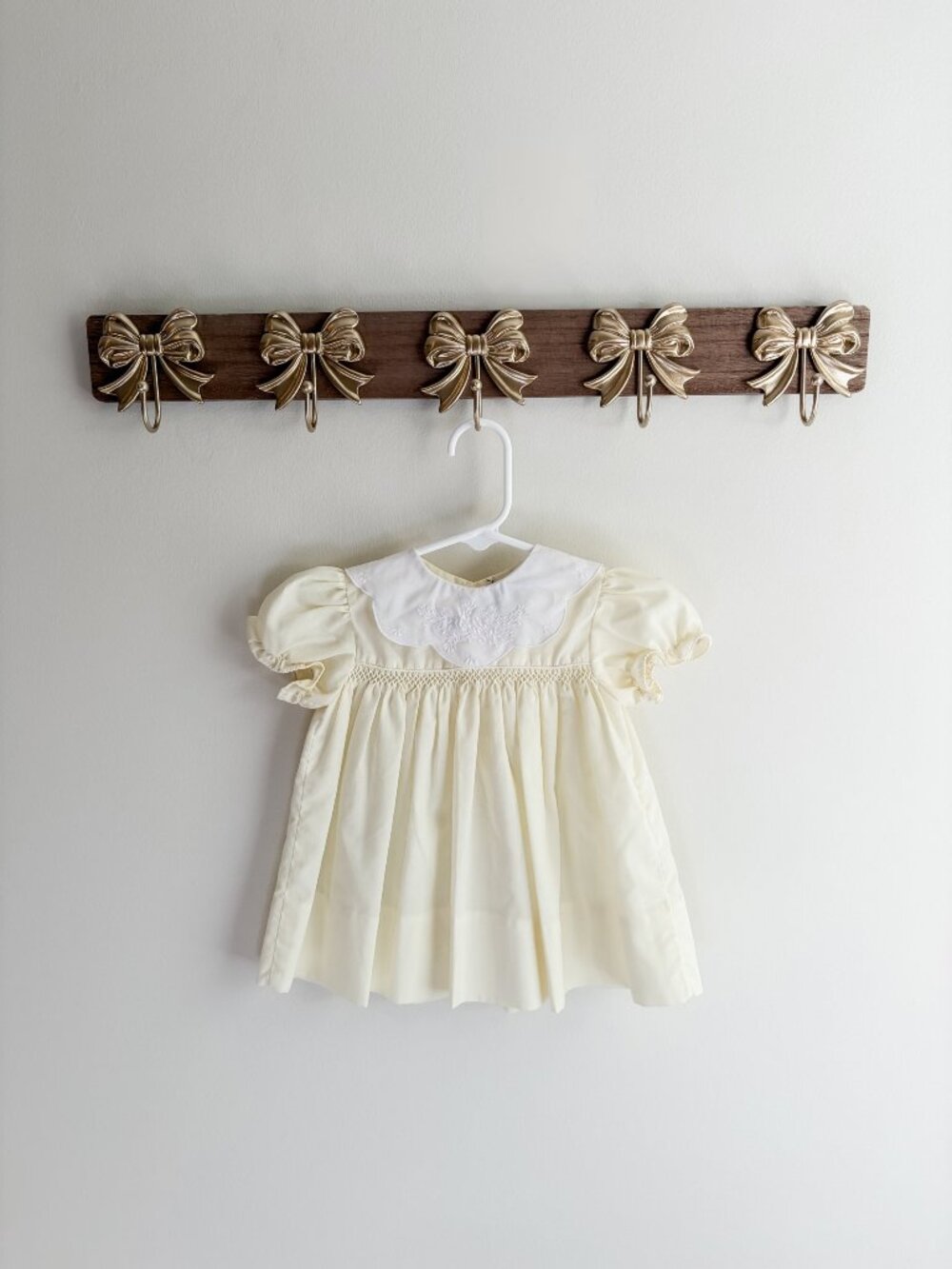Carriage Boutiques 3 month Yellow Dress with White Peter Pan Collar